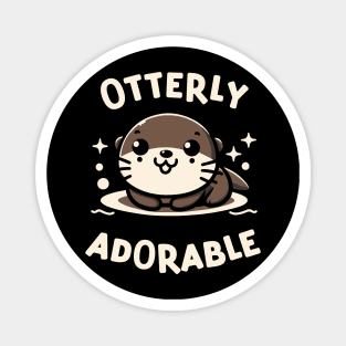 Cute Otter Pun Magnet